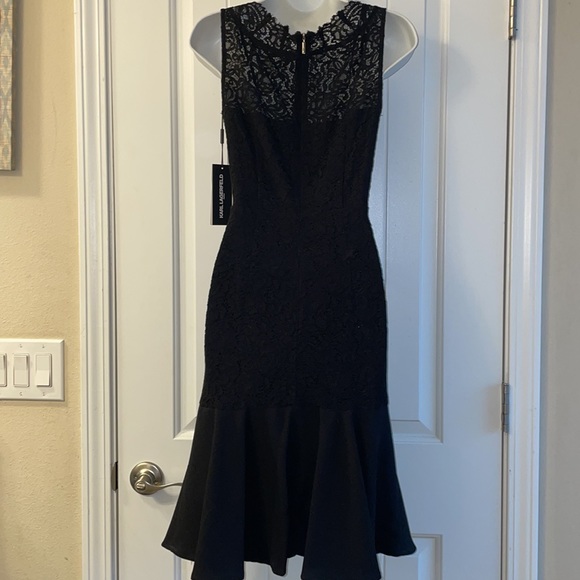 BNWT Karl Lagerfeld Paris sleeveless black cocktail dress size 4 - Picture 8 of 11